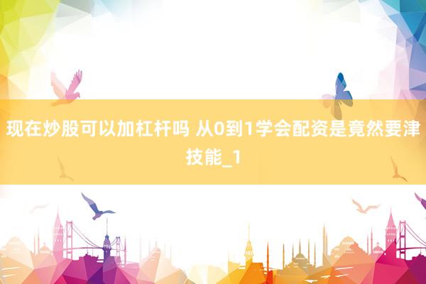 现在炒股可以加杠杆吗 从0到1学会配资是竟然要津技能_1